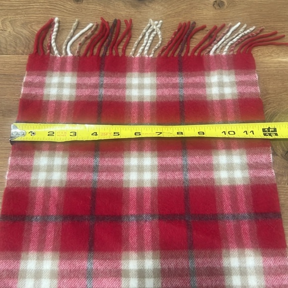 Burberry Vintage Red Check Cashmere Scarf w/Certificate of Authenticity - Picture 10 of 12